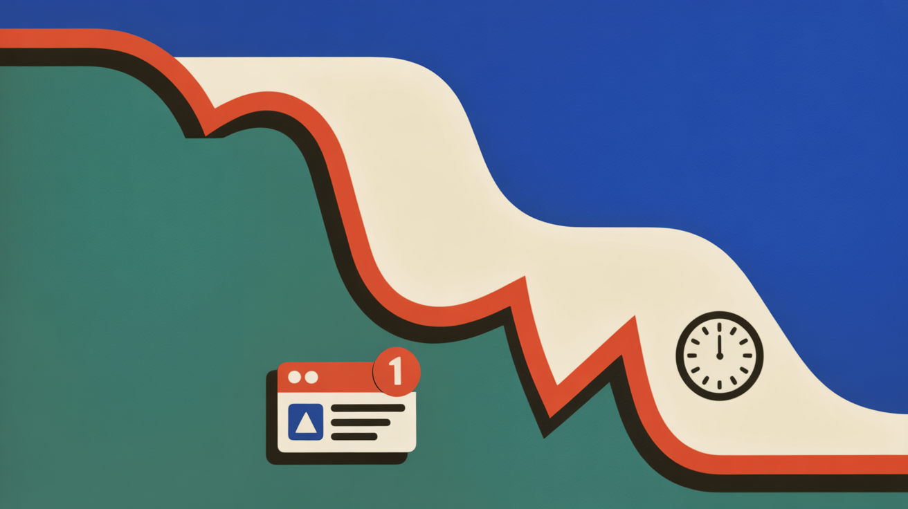 Alert notification appearing after a graph has already dropped